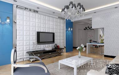 休閑舒適家裝 家居軟包電視機背景墻裝修