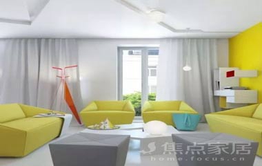 幾何碰撞 45平小戶型家居裝修