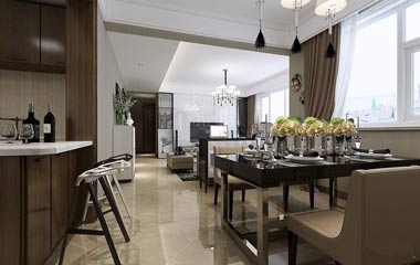 145平米三居室混搭風格